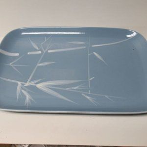 Winfield China BLUE BAMBOO 14 1/2 Inch Rectangular Serving or Meat Platter, USA